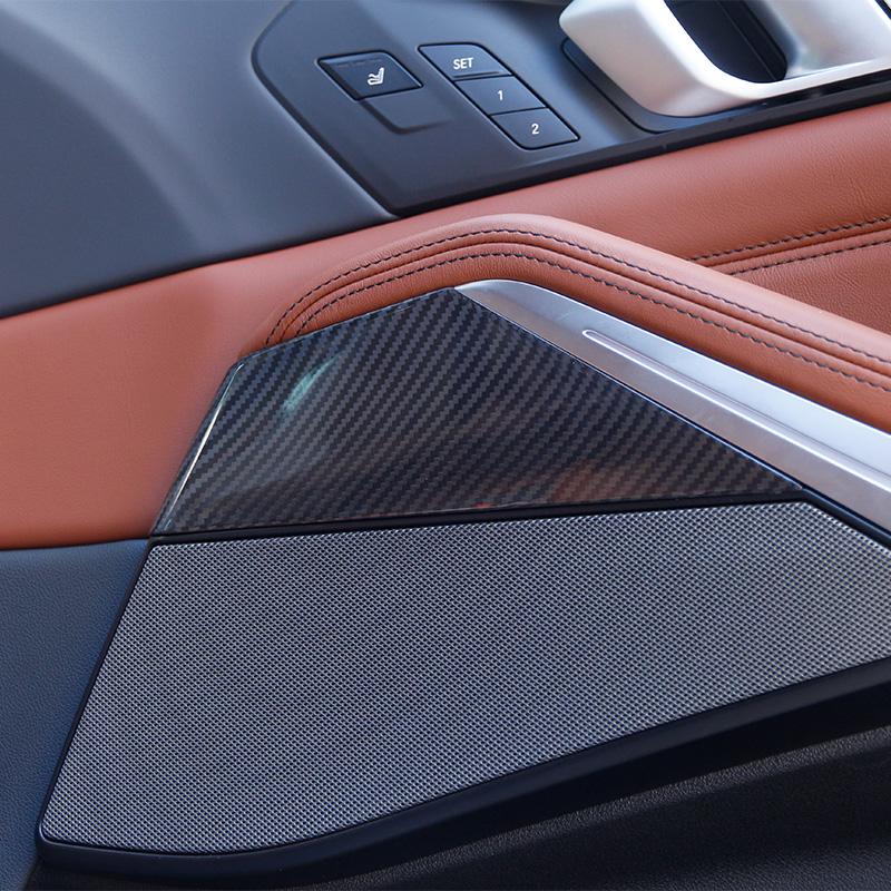 For BMW X5 X6 X7 G05 G07 2019-2024 Real Carbon Fiber Car Inner Door Panel Cover Decoration Car Interior Modification Accessories