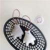 Lovely Cartoon Doll Keyring INS Bear Name Plate Hanger White Bear Doll Keychain  Couple Pendant