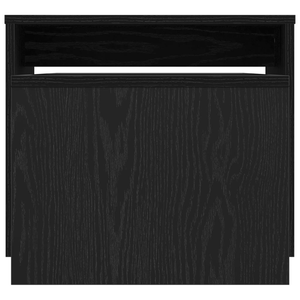 Nesting Tables Black Oak Effect 100 X 48 X 40 Cm Engineered Wood