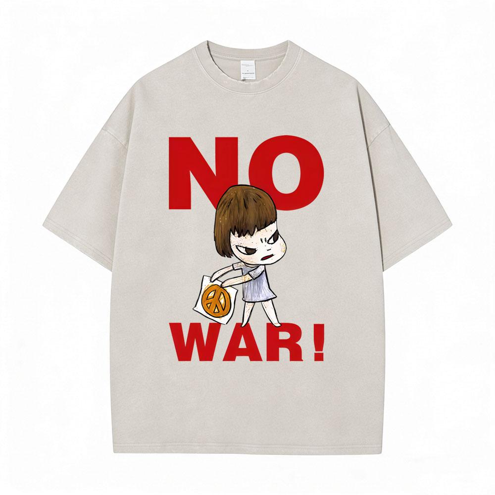 Hot Sale Yoshitomo Nara Vintage Washed Tshirt Men Women Casual Funny T Shirt Male Cotton Oversized Short Sleeve Tops Streetwear