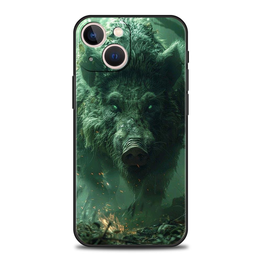 Etui na telefon z dzikiem dla iPhone 17 16 15 14 13 12 Pro Max 11 Pro Max 17 AIR Plus Odporne na wstrząsy Miękkie etui TPU Fundas Capa Torba