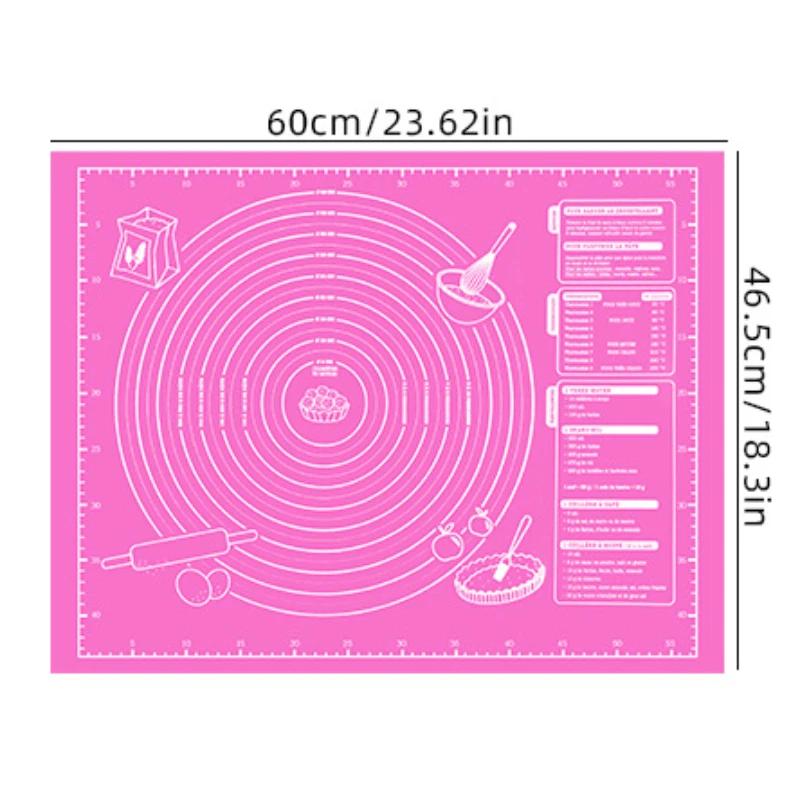 Pastry Tools Bakery Rolling Pin Pizza Dough Maker Silicone Kitchen Mat Kneading Accessories Baking Supplies Bakeware Dining Bar