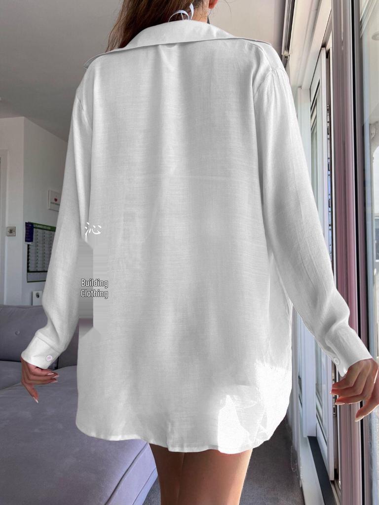 2023 Women's Sexy Loose Beach Cover-up Set - Casual Short Sleeve Sun Protection for Bikini