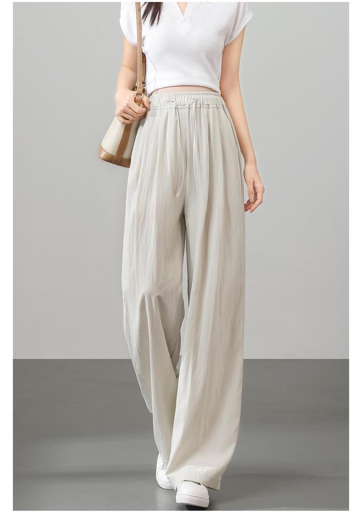 Maternity Wide-Leg Pants - Spring/Summer 2026 Style, Lightweight, No-Tight Belly Design, Long Trousers