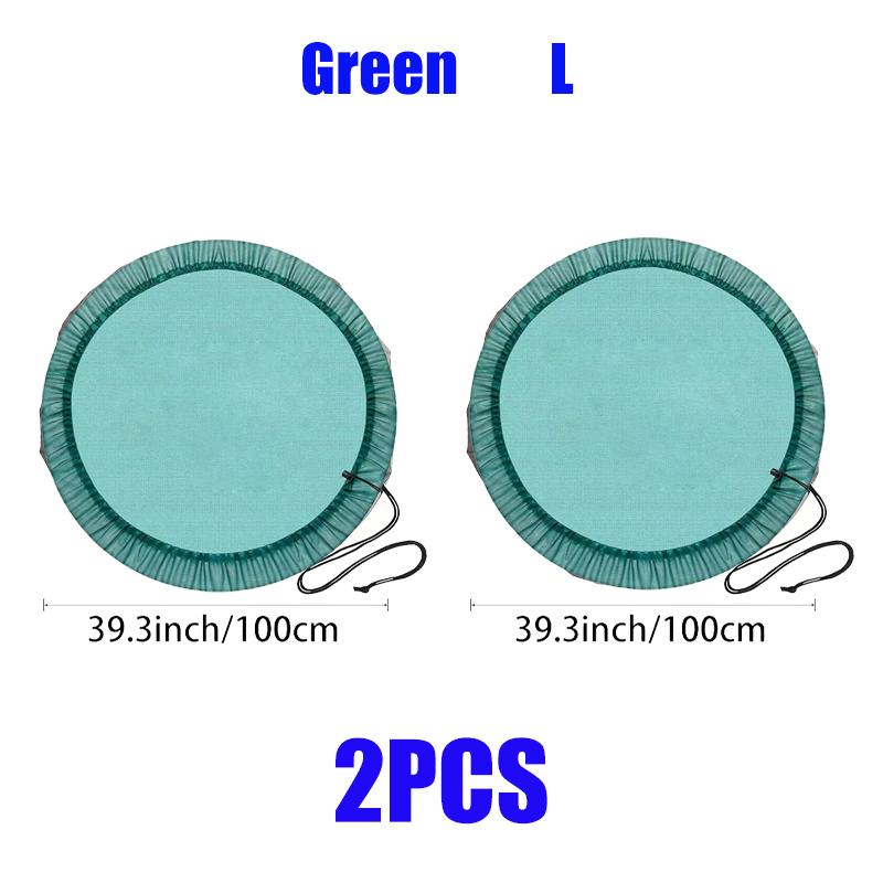 Mesh Cover Rain Barrel Netting Screen Rainwater Tank Lid with Drawstring Water Collection Bucket Cover Anti-fall Leaves Filter