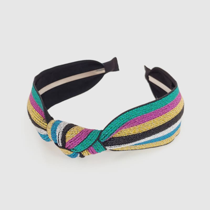 LALA Twinkle Stripe Knot Hairband - Mint