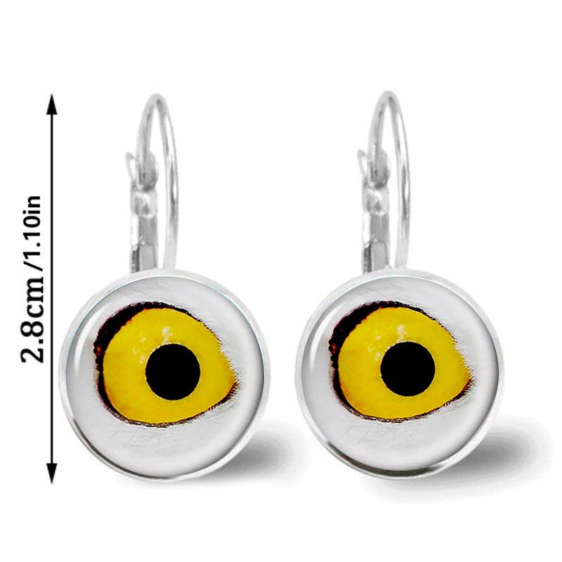 Helle Farbe Glas Cabochon Evil Eye Ohrstecker Modeschmuck Trendy Tier Auge Frauen Charms Französisch Ohrring