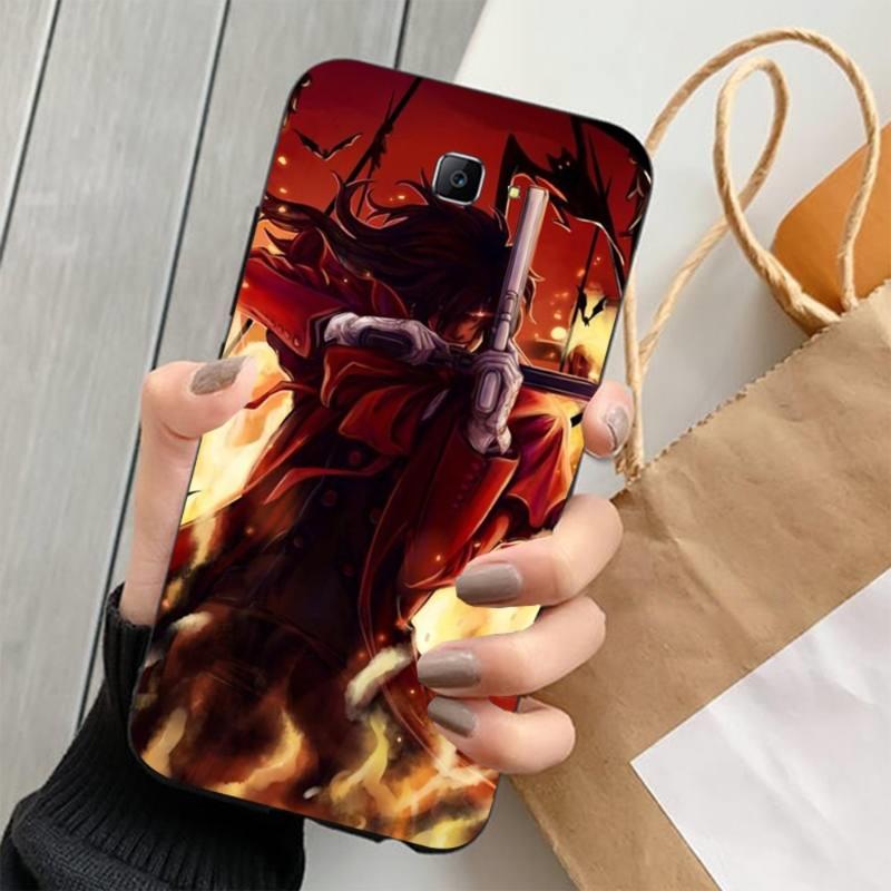 Kryt na telefon s motivem anime Hellsing Alucard s ventilátorem pro Samsung Note 9 10 20 Plus Pro Ultra J6 J5 J7 J8 měkký černý kryt na telefon