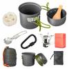 Camping Cookware Set - Portable Outdoor Cooking Utensils, Backpacker's Nesting Pots, Essential Outdoor Gear for Camping