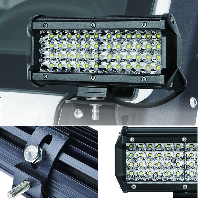 Automotive LED Work Lights 144W Four-row Highlight Maintenance Lights Herdsman Off-road Vehicle Spotlights Front Bumper Lights M