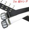 Bridge Made In Work Synthetic Hole Extra Black [J Western] Japan, Approx. 40mm, Belt, Leather, 2P, Eyelet, Long, 1022-00402, 2m, No.01,