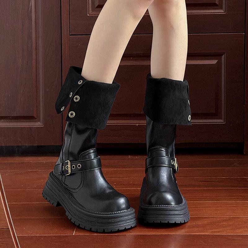 Brown Boots Summer Tall Retro Knight Boots 2025 New Sole Boots Women Thick Legs Beauty Two Wear Thick Rad