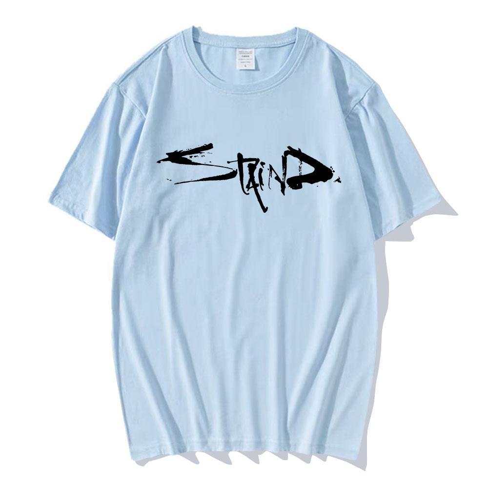 STAIND Logo Graphic Printing Tshirts Short Sleeve Cotton Male T-shirt Unisex Streetwear Heavy Mental Fashion Mens Tees O-neck