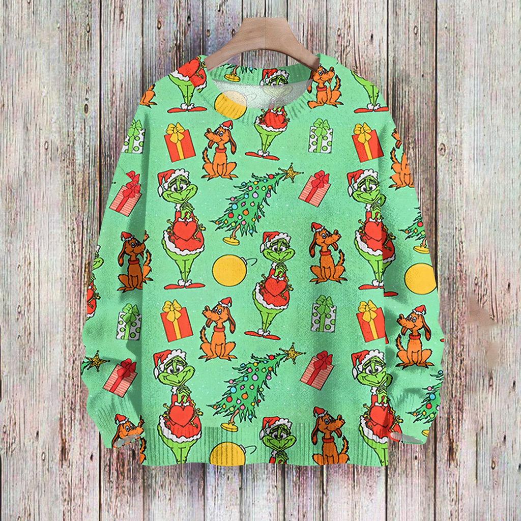 Christmas Sweatshirts For Women Knit Sweater Cute Shirt Fall Crewneck Pullover Tops