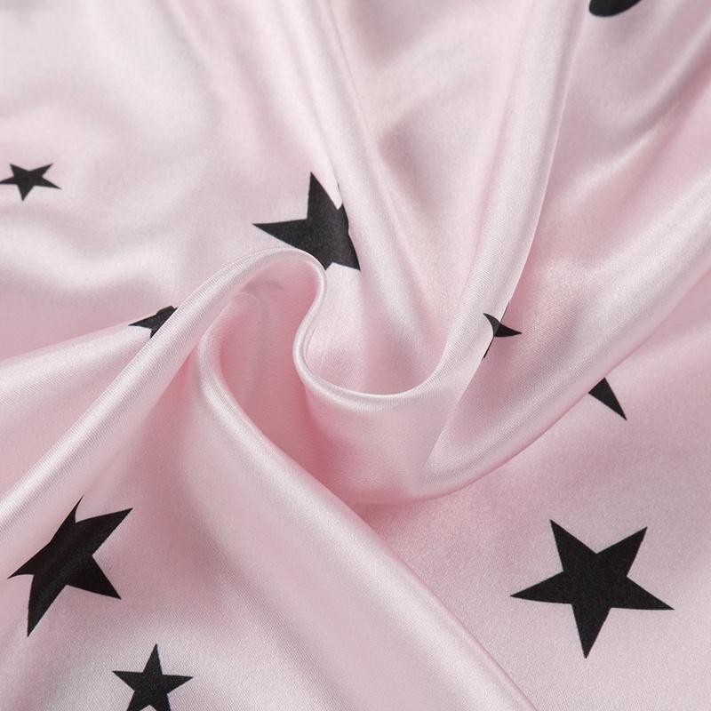 Sommer Mädchen Chiffon Pyjamas Seide Pyjama Shorts Sets Pyjamas Kinder Sterne Mond Druck Mädchen Nachtwäsche Set Kleidung für Teenager