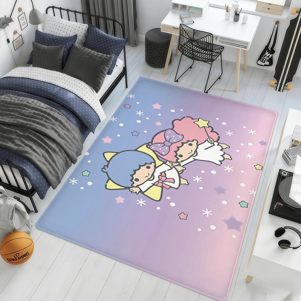 kawaii l-Little twin stars sro hogar Bedside Rug Kitchen Bath Floor Mat Hallway Balcony Carpet Entrance Doormat Decor Home