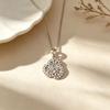Elegant Cat Pendant Necklace: Fresh Design with Micro-Set Zircons for Women - Light Luxury & High-End Feel; Perfect Clavicle Chain Accessory.