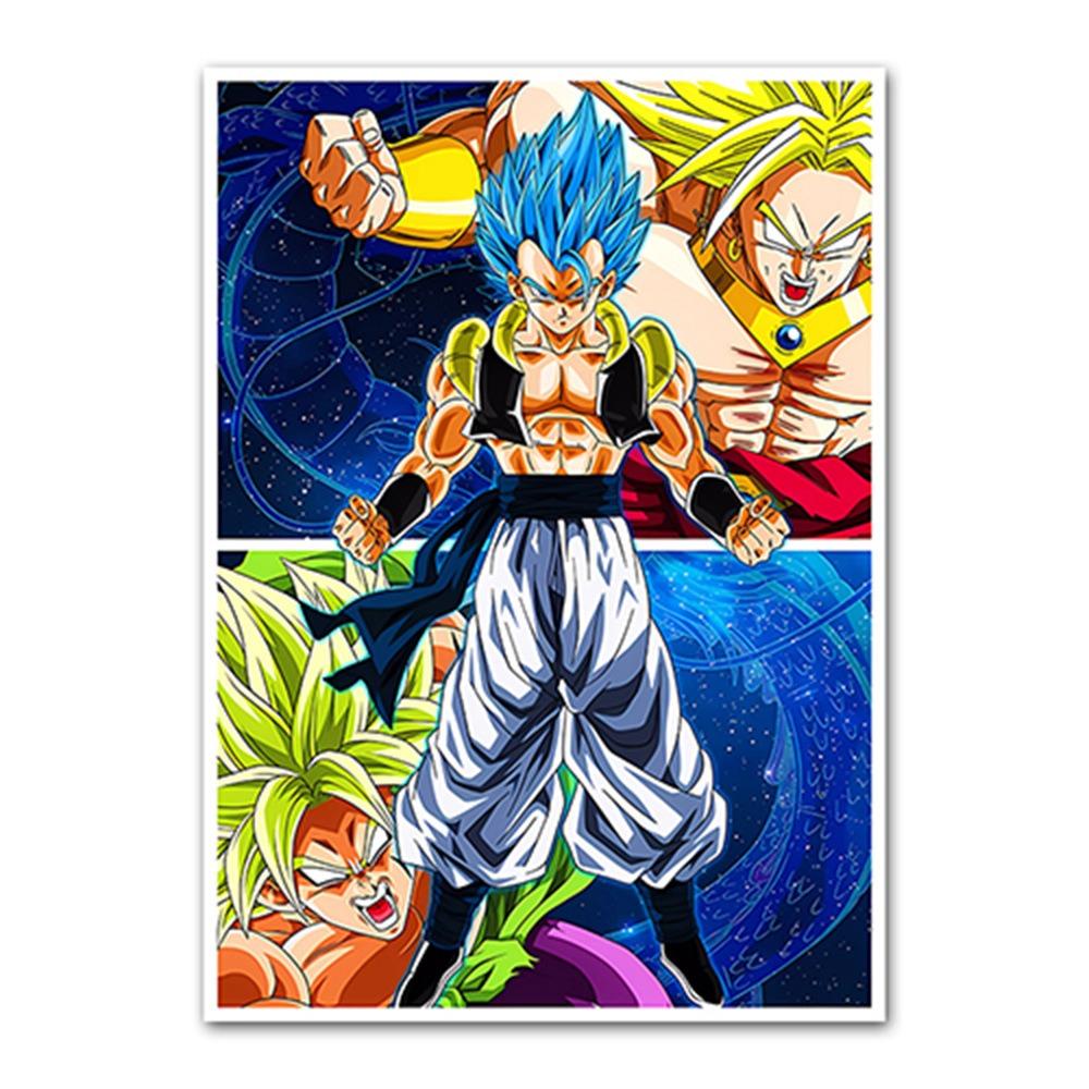 Japanese Modern Anime Retro Dragon Ball Poster Goku Gohan Vegeta Piccolo Friza Canvas Painting Print Wall Art Children Gift