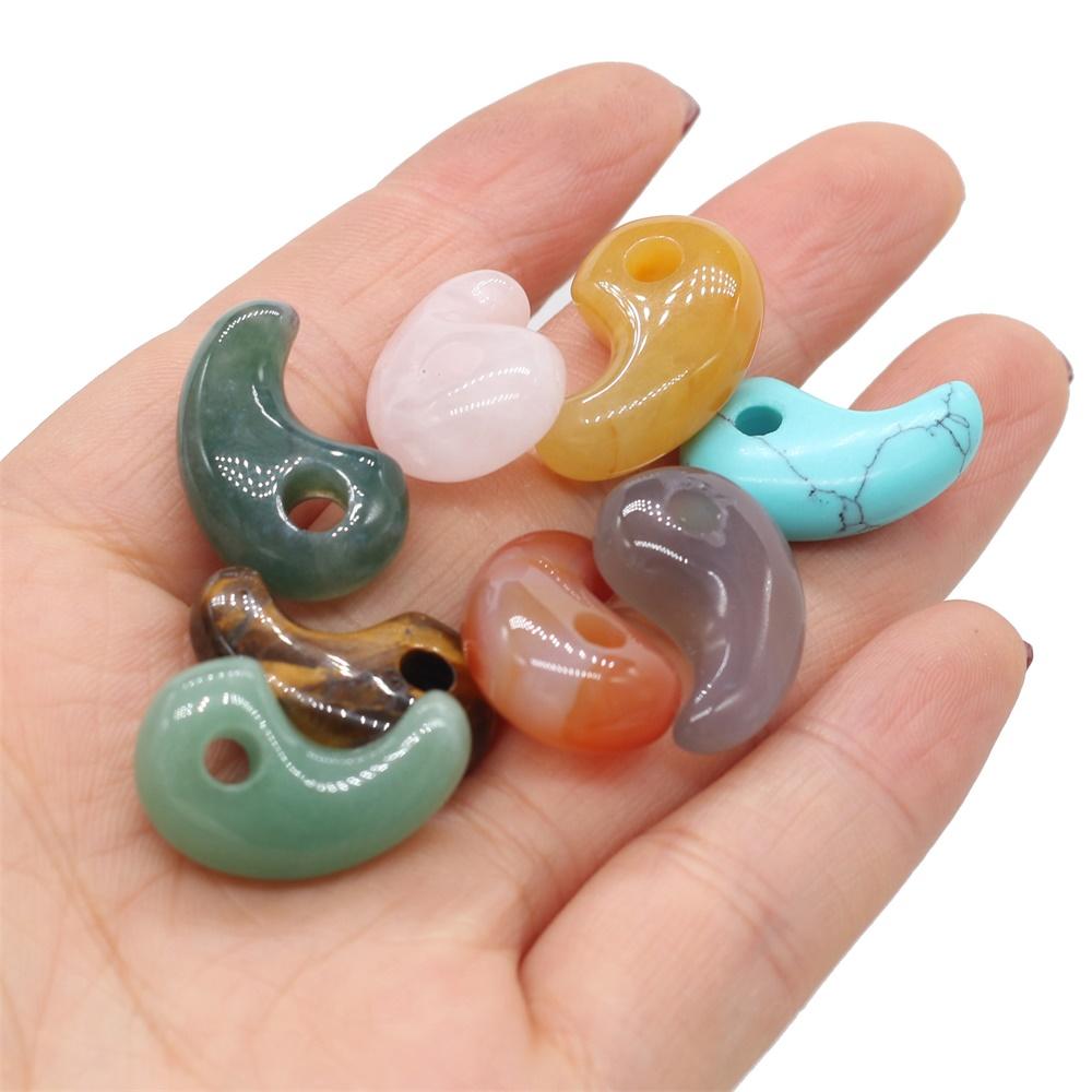 5 szt., Wisiorki z kryształami leczniczymi Reiki, Energia Kamień Naturalny Wisiorki w kształcie przecinka Zawieszki do samodzielnego tworzenia naszyjnika kolczyków Akcesoria dekoracyjne, Prezenty do tworzenia biżuterii