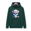 Men Women Same Style Autumn Hoodies Print Skull Flower Daily Pullover Warm Hoodie Fashion Pocket Sweatshirts Casual Sweatshirt