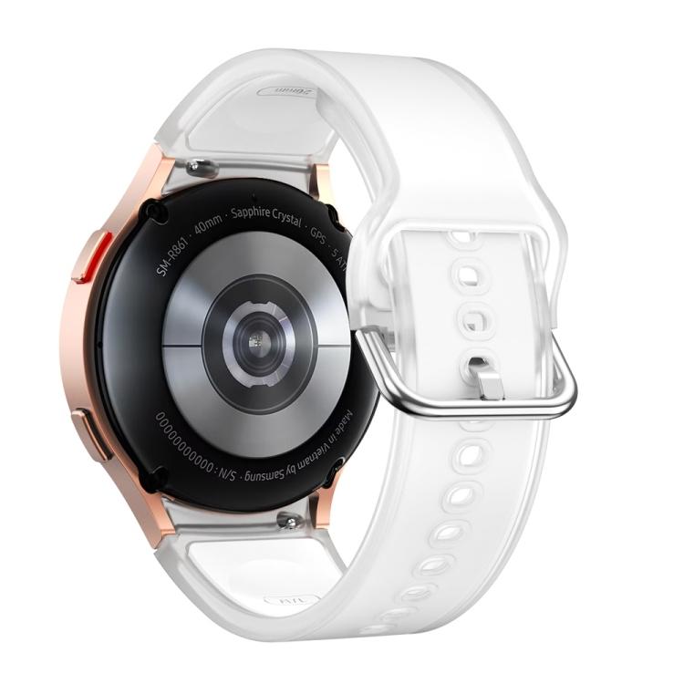 Fashion for Samsung Galaxy Watch FE 40mm Glacier Clear Two Color Silicone Watch Band