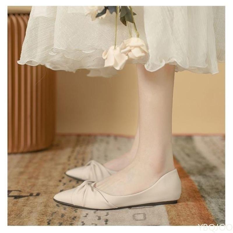 Fashion Solid color gentle soft sole single shoe for women summer style pointed casual fashion simple comfortable versatile flat shoes