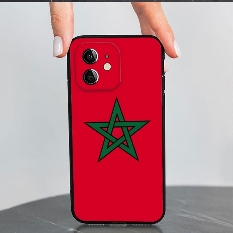 Telefonhülle mit marokkanischer Flagge für Apple iPhone 14 Pro 13 Mini 11 12 Max Xr X Xs 6 6s 7 8 Plus stoßfeste Rückseite