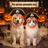 Soft Fabric Pet Costume Cat Pumpkin Pirate Hat, Halloween Cozy Funny Comfortable Kitten Winter Cap Cosplay Hat for Cats, Small Dogs, Holiday