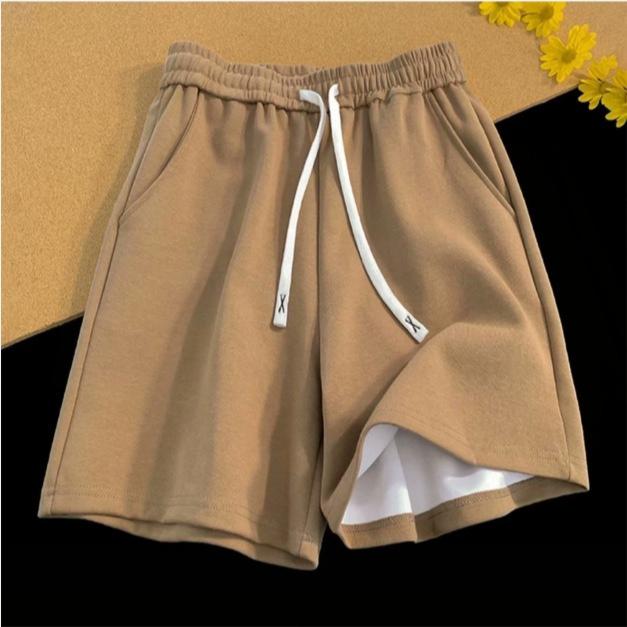 Unisex Letnie Luźne Spodenki Koszykarskie - Jednolity Kolor, All-Match, Luźne Spodnie Dresowe Ze Ściągaczem