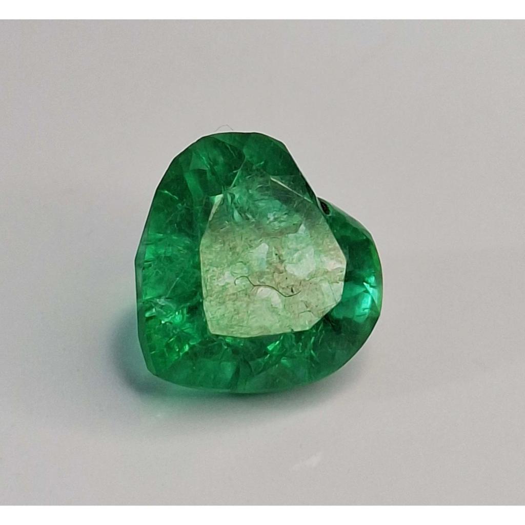 Natural Colombian Green Emerald Heart Cut 9-11 Ct Fabulous Certified Gemstone