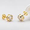 Luxury 925 Silver Moissanite Earring Original Certified Plated 18k Yellow Gold 2ct Diamond Stud Earrings for Women Men Jewelry