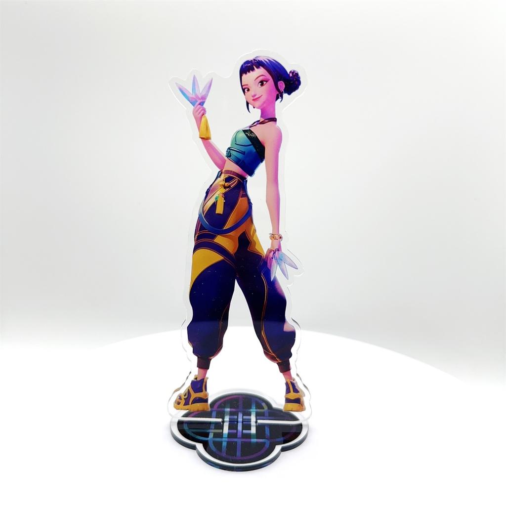 Anime KPop Demon Hunters Figure Acrylic Stand Model Rumi Mira Zoey Birthday Tabletop Decoration Christmas Fans Gifts 15cm