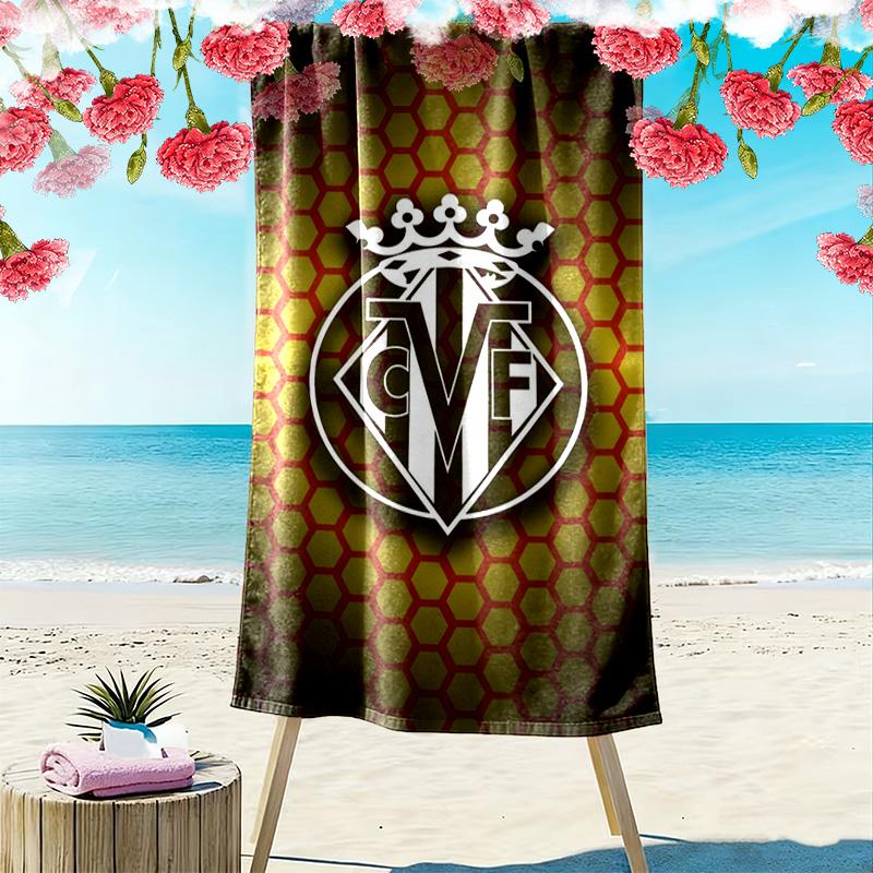Villarreal Print Beach Towel, Large Soft Quick Dry Towel for Beach Camping Swimming