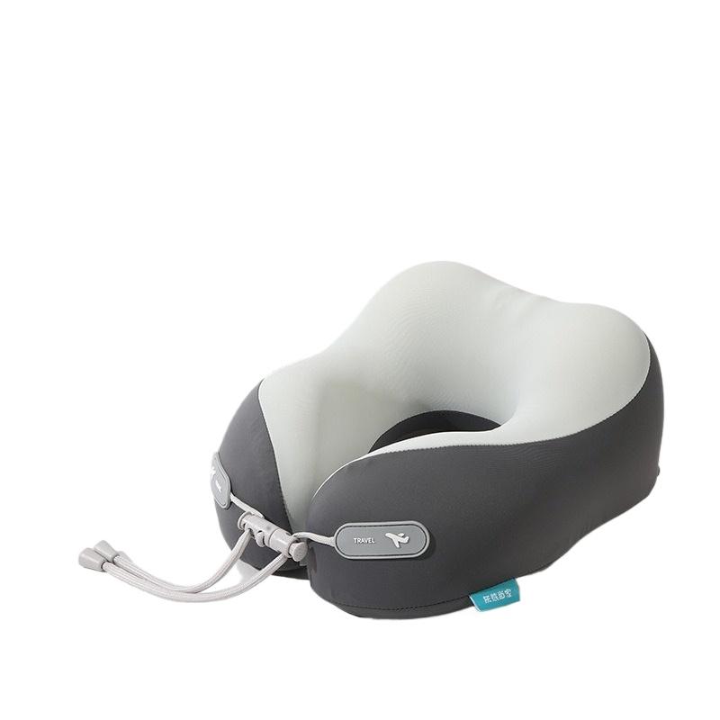 Pernă de călătorie pentru gât Pernă cu spumă de memorie pentru avion mașină birou Suport pentru gât cervical cu husă lavabilă