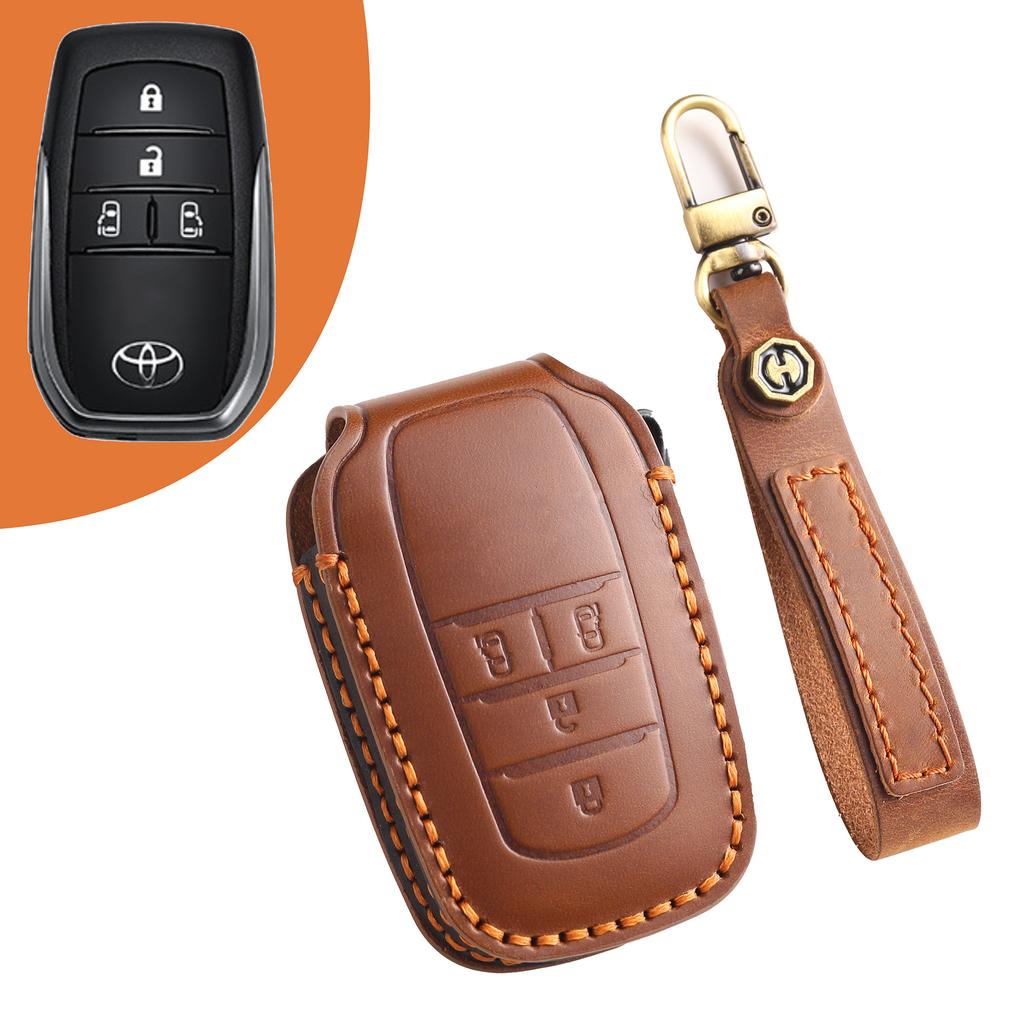 Suitable for Toyota Senna Key Cover Leather Transit Saina Shell Wilfa Bag Elfa Keychain
