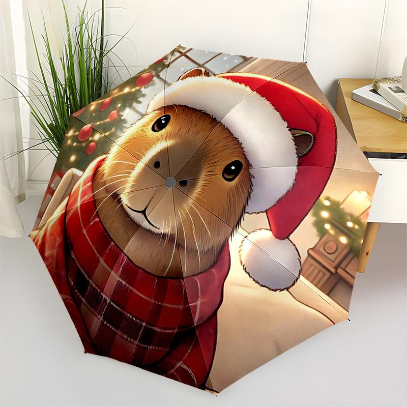 

Capybara Themed Travel Umbrella-8 Ribs Automatic Opening and Closing, Portable Folding Design, Compact and Stylish Umbrella Suitable for Out