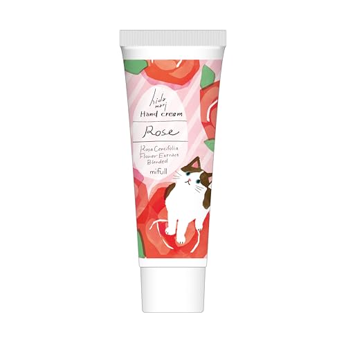 mifull hidamari hand cream rose hand care rose scent cat