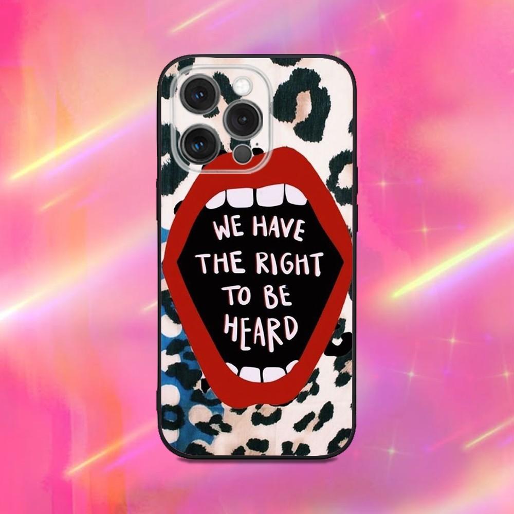 

Feminist Feminism Power girls Phone Case For iPhone 16,15,14,13,12,11,Pro,Max,Plus,X,XS,XR,SE,8,7,Mini,Soft Silicone Black Case iPhone16pro