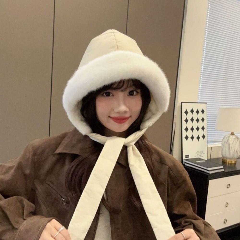 Thermal Pullover Beanie Hat Strap Lei Feng Cap Convertible Crossbody Bag Hat Winter