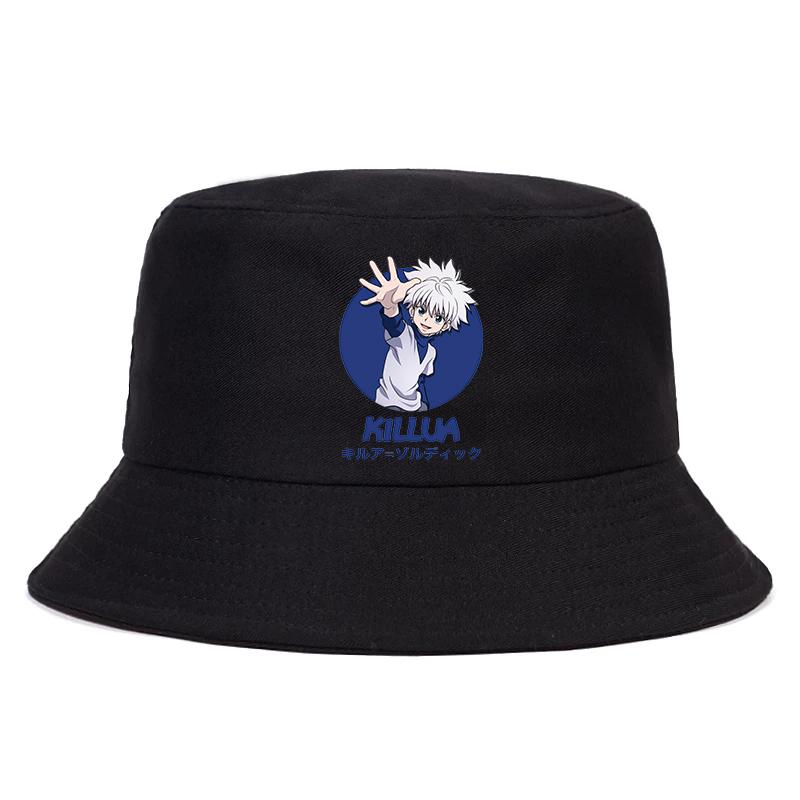 Hunter X Hunter Printed Summer Hat Women Unisex Panama Bucket Cap The Design Flat Visor Zoldyck Hisoka 90s Anime  Fisherman Hat