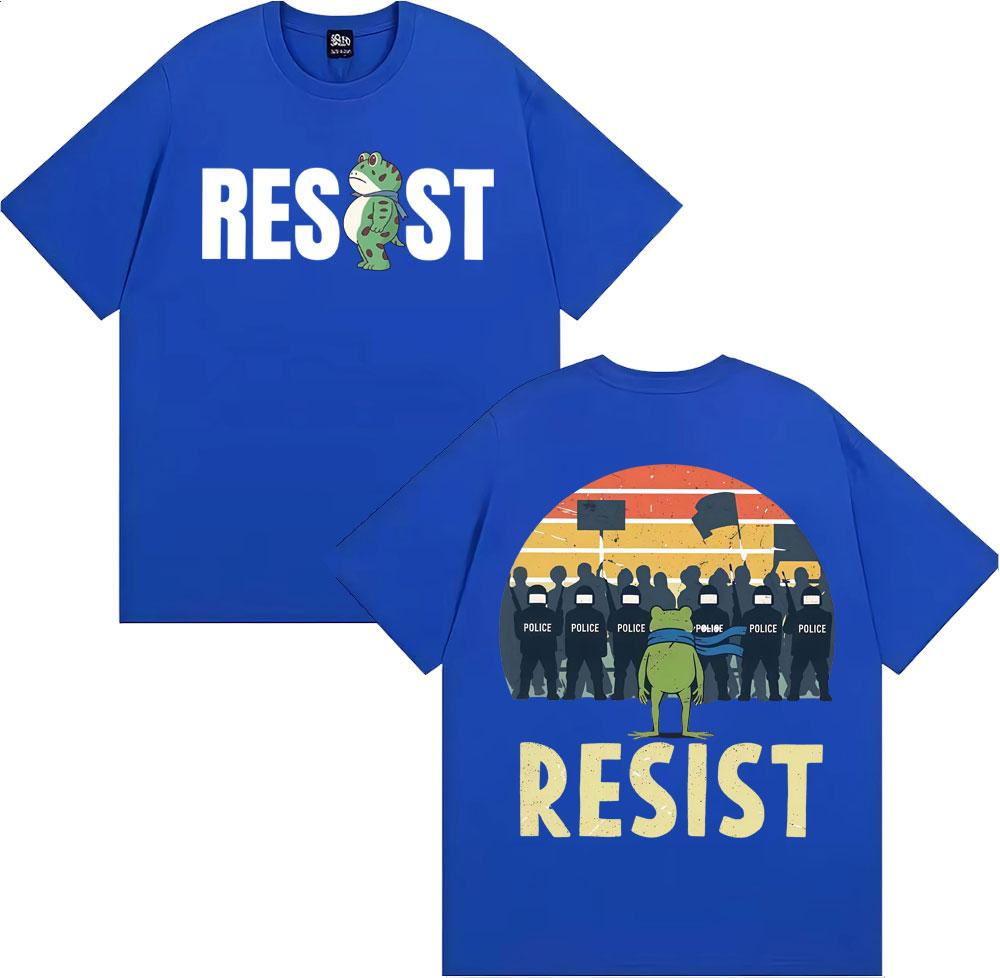 Portland Frog Protest Anti ICE Resist Funny Meme T Shirt Unisex Fashion Trend High Street Tshirts Casual Comfort Cotton Tshirt