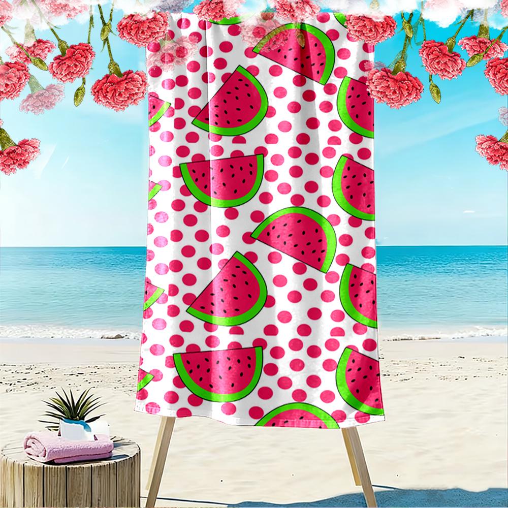 Watermelon and Polka Dot Pattern Towel Beach towel quick-drying for travel outdoor sports jogging beach and swimming