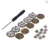 Boutons de remplacement pour Jeans, 10 pièces, 17Mm, sans couture, bouton métallique avec tournevis