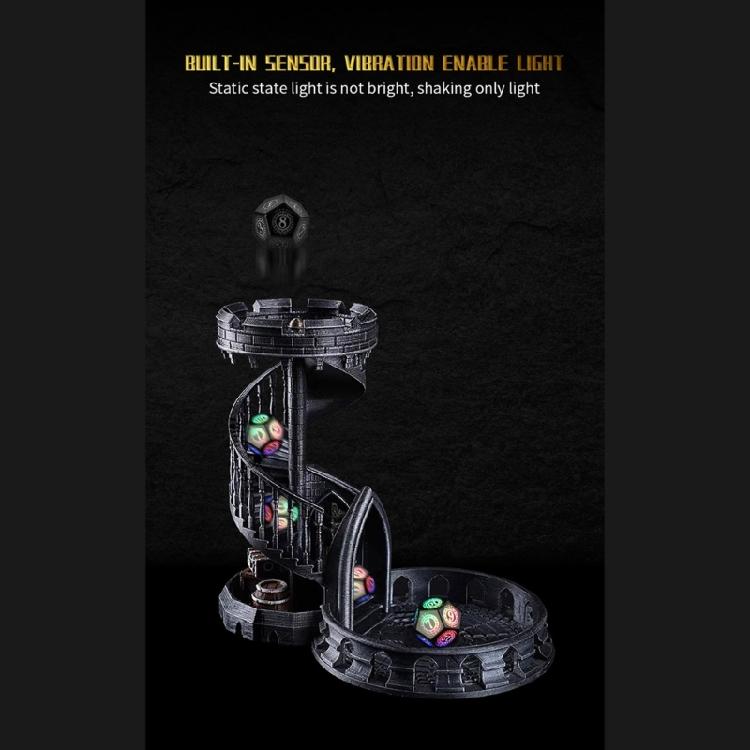 7 Pcs Polyhedral Dices Rechargable LED Dices Role Playing Game Accessories