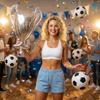 50st Aluminiumfolieballonger, Fotbollspartsdekorationer, Födelsedagsballonger