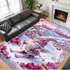 Christmas Custom Name Printed Square Area Rug Soft Non Slip Floor Carpet For Bedroom Holiday Gift
