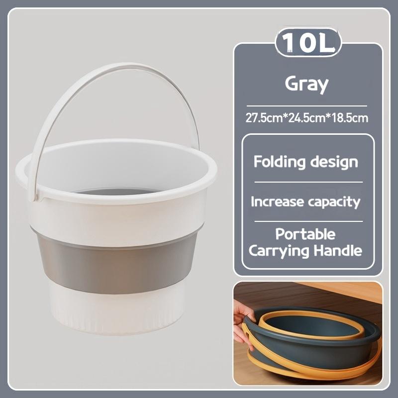 Silicone Bucket for Fishing Folding Bucket Car Wash Outdoor Fishing Supplies Square 17L Bathroom Kitchen Camp Bucket
