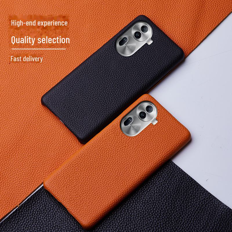 OPPO Reno8 8PRO Genuine Leather Half-Cover Case