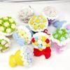 Hand-Knitted Yarn Mini Bouquet Keychain Pendant