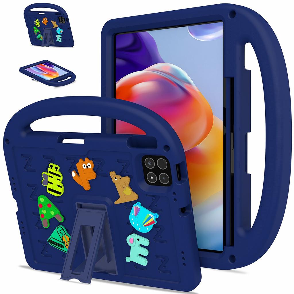 For Xiaomi Poco Pad X1/Pad 8 Pro/Pad 8/Pad 7 Pro/Pad 7 Kickstand Case Cartoon Design Anti-Drop EVA+PC Tablet Cover with Strap for Kids